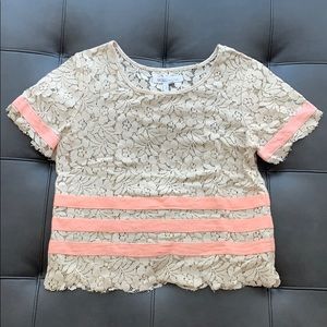 BCBG summery lace top